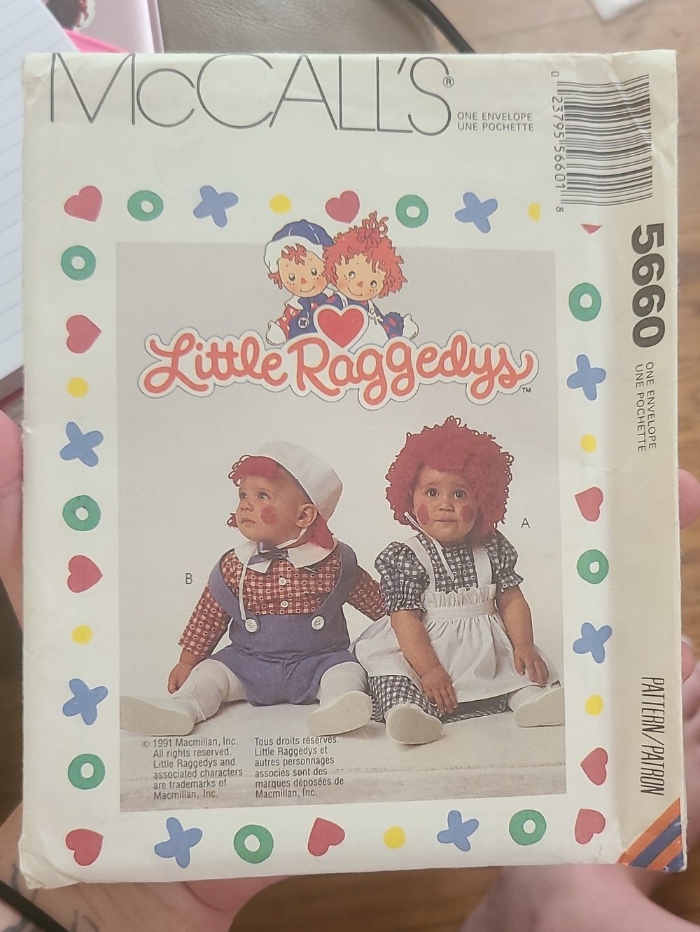 vintage McCall's 5660 "Little Raggedys" infant costume pattern